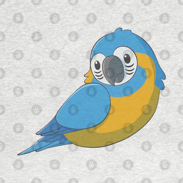 Cute fluffy blue throated macaw by AniBeanz